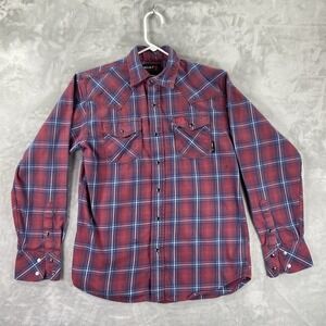 Ariat FR Shirt men's Small Work Flannel Pearl Snap Buttons Plaid Flame Resistant